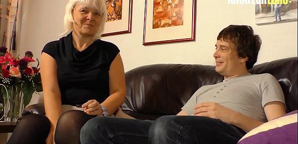  AMATEUR EURO - Dirty Granny Gabriele H. Goes Hardcore With Young Guy